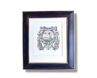 9 CherubSunflowerPrintinBlackFrameMadeinEngland