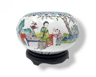 5 HandPaintedPorcelainBowlwFiguresJeffreyDaviesSanFrancisco