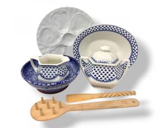 132 AdamsBrentwoodIronstonePillivuytOysterPlateMixedServeware