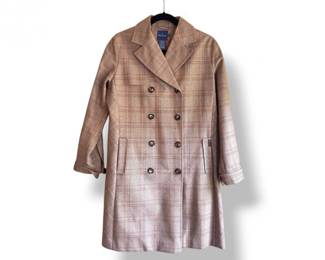 108 WomensFaconnablePlaidCoatSizeMLikeNew