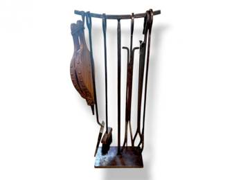 70 WroughtIronFireplaceToolwHandcraftedHearthSideBellows