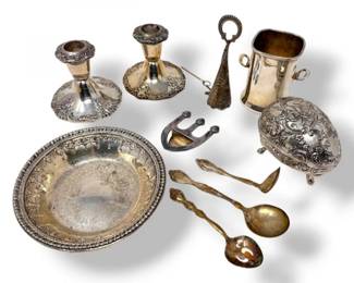 131 VintageSilverplateServingPiecesTablewareAssortment