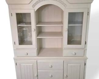 Ashley Furniture Cottage Style Lighted China Hutch