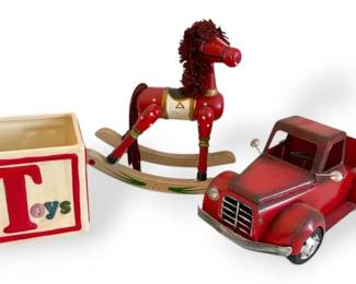 Metal Truck, Rocking Horse,  More Kids Room Decor