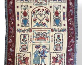 Goodwin Weavers Williamsburg 100  Cotton Blanket 67 x46 