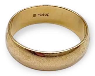 14k Gold Mens Wedding Band, Size 11 7.00g