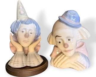 Paul Sebastian Dreams and Feelings Clown Head Figurines