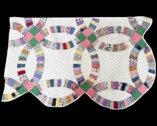 Handmade Double Wedding Ring Quilt