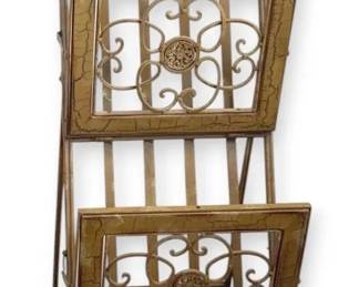 Wrought Iron Folding Magazine Rack