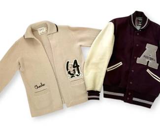 Wool School 64 Sweater And Varsity A Football Jacket