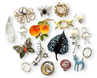 Gold Silver Toned Brooches