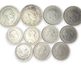 Spanish Pesetas Coins 122.56G Total