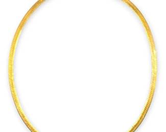 14k Gold 16 Herringbone Necklace, Made in Italy 10.19g