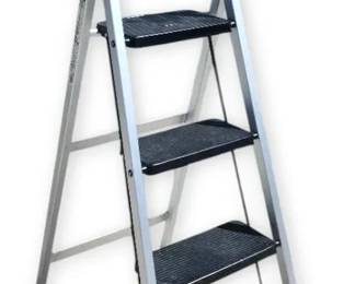 5 Ft Metal Folding Step Ladder W Paint Tray