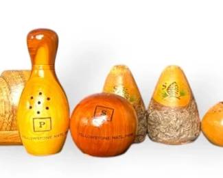 Wooden Vintage Salt Pepper Shakers