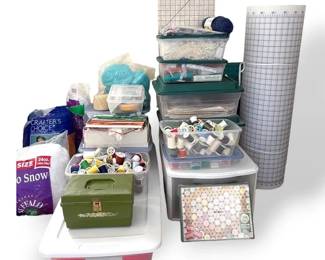 Mystery Sewing, Knitting, And Embroidery Lot