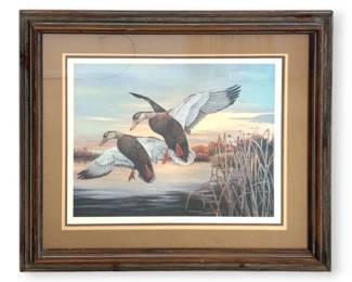 Framed And Matted Wildlife Print Two by Two by artist Eileen Melton 133 500 23.5H x 28W