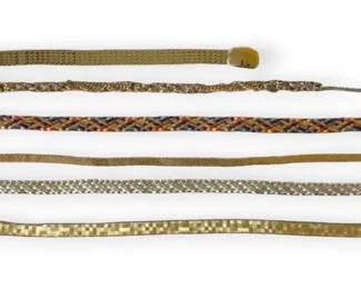 Ladies Gold Toned Belts And Colorful Belt
