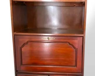 Secretary Desk, Bookshelf, Storage Cabinet All in One