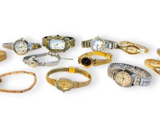 Womans Silver And Gold Toned Cocktail Watches