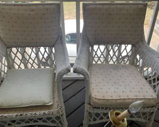 Antique wicker chairs 