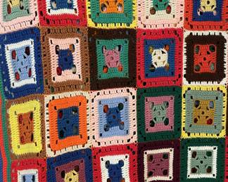 Hand crocheted afghan
