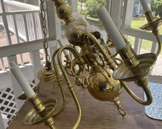 Brass chandelier 