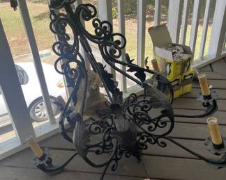 Wrought iron chandelier 