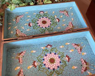 Inside cloisonné box