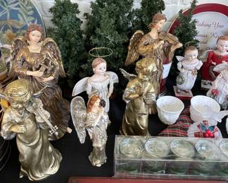Christmas angels, small trees