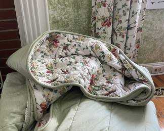 Custom king comforter & drapes