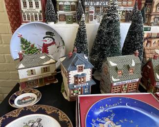 Dickens Villages, bottle brush trees