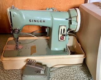 Singer 185J sewing machine, a compact straight-stitch model manufactured during the mid-20th century