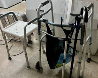 Shower Seat, Walker, and Canes