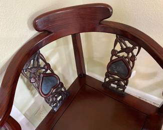 heart-shaped cutout on corner chair