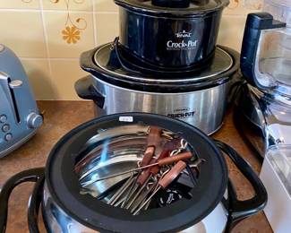 kitchen is full of small appliances