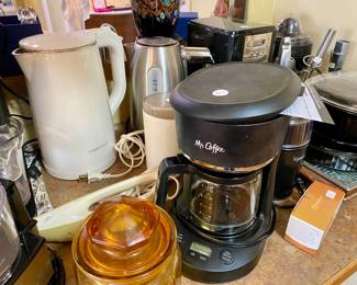 kitchen is full of small appliances