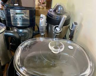 kitchen is full of small appliances