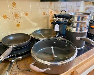 Full kitchen with Imperial, Analon, Calphalon some brand new