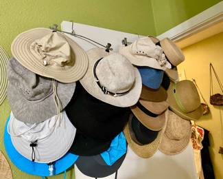 many cute sun and exercise/walking hats