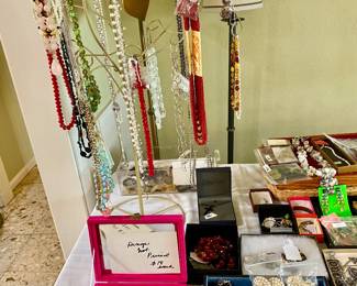lots of good quality costume jewelry , some sterling