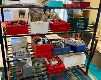 Waterford Christmas ornaments, all in original boxes with tags