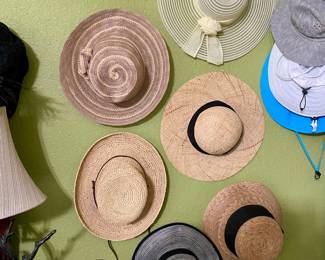 many cute sun and exercise/walking hats