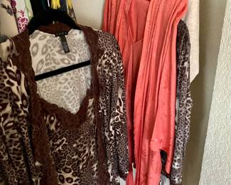 stylish clothes, size medium, some Chicos, robes, and lounge wear