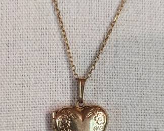 14K Locket and Chain