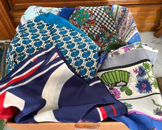 box of silk scarves
