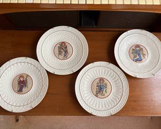 BELLEEK PLATES, USED AS WALL ART