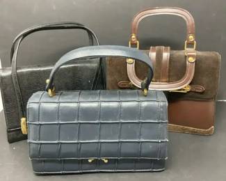Vintage Handbag Lot  Structured Top Handle Styles