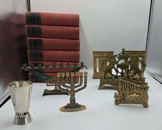 Vintage Judaica Collection  Menorahs, Kiddush Cup  Decorative Pieces
