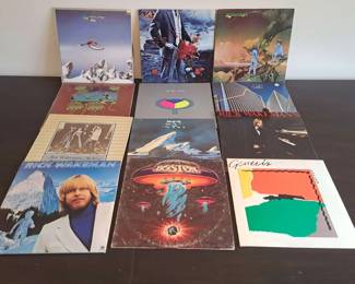 Lot of 12 Classic Rock Vinyl LP Records  Yes, Genesis, Boston  More